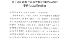 喜報🌦🕺🏼！华信娱乐平台被認定為江蘇省智慧校園！